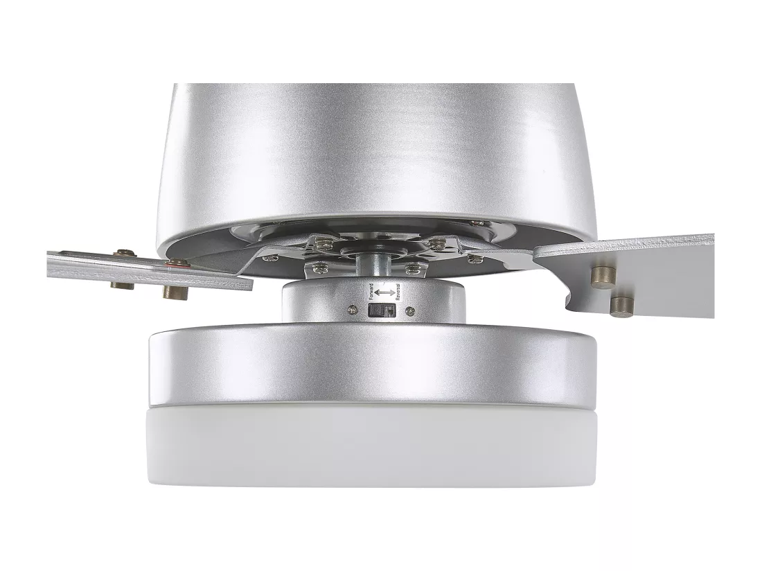 Ventilateur de plafond avec lampe MLAVA Avec télécommande Argenté