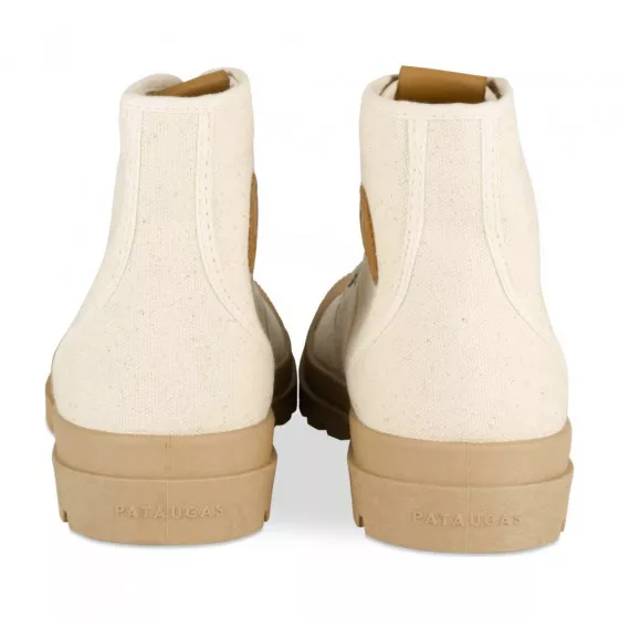 Baskets BEIGE Homme motif Uni Lacets - PATAUGAS
