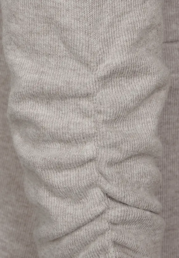 Longblazer mit Raffung - whisper mocca melange