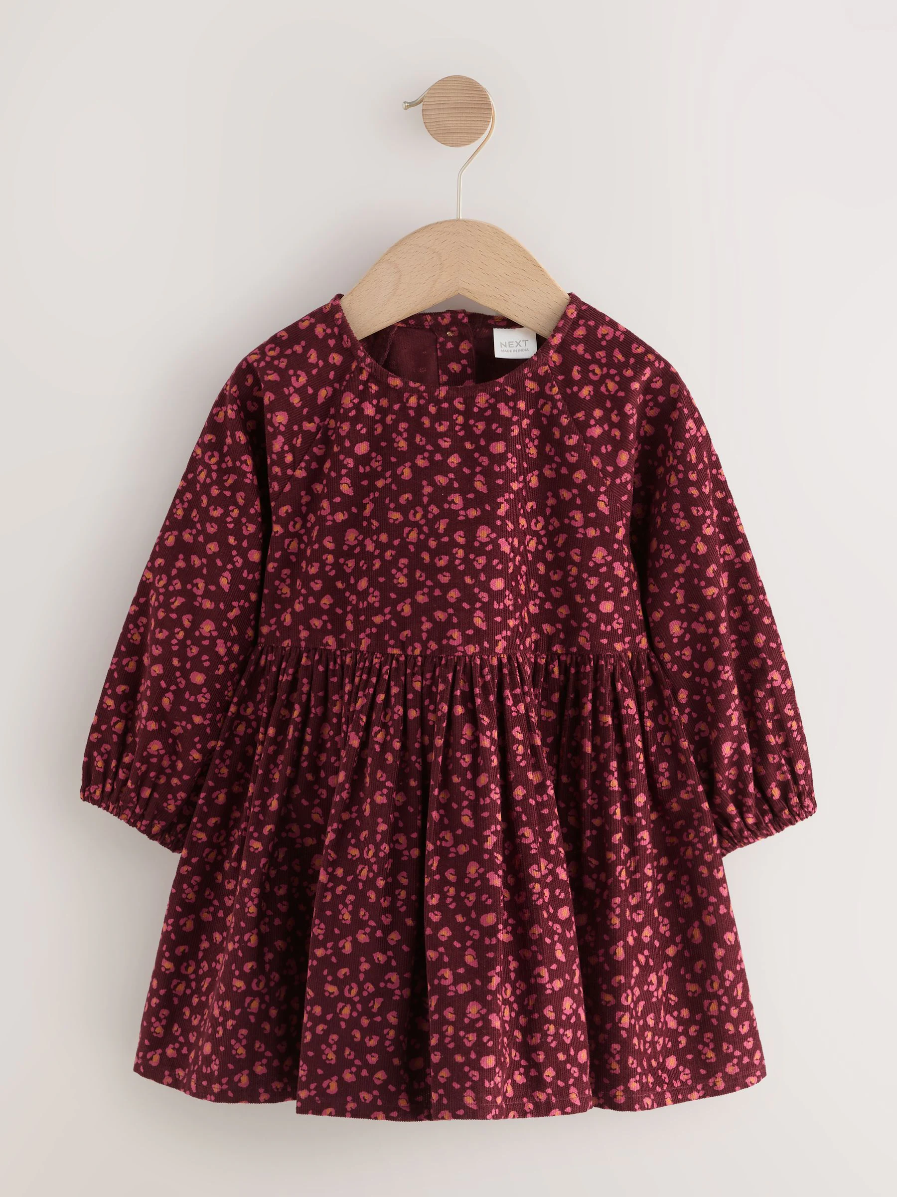 Bordeauxrood - Corduroy jurk (3 mnd - 8 jr)