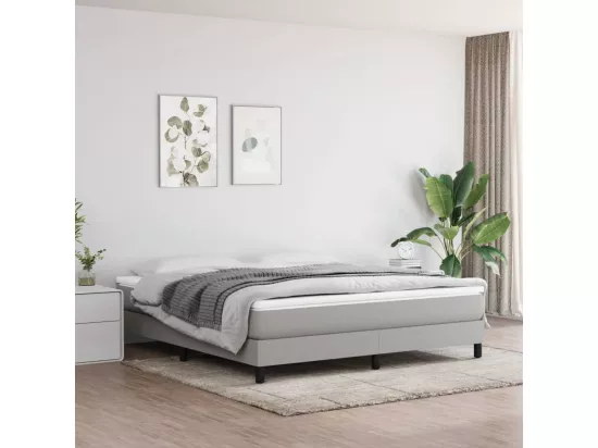 Sommier à lattes de lit Gris clair 160x200 cm Tissu
