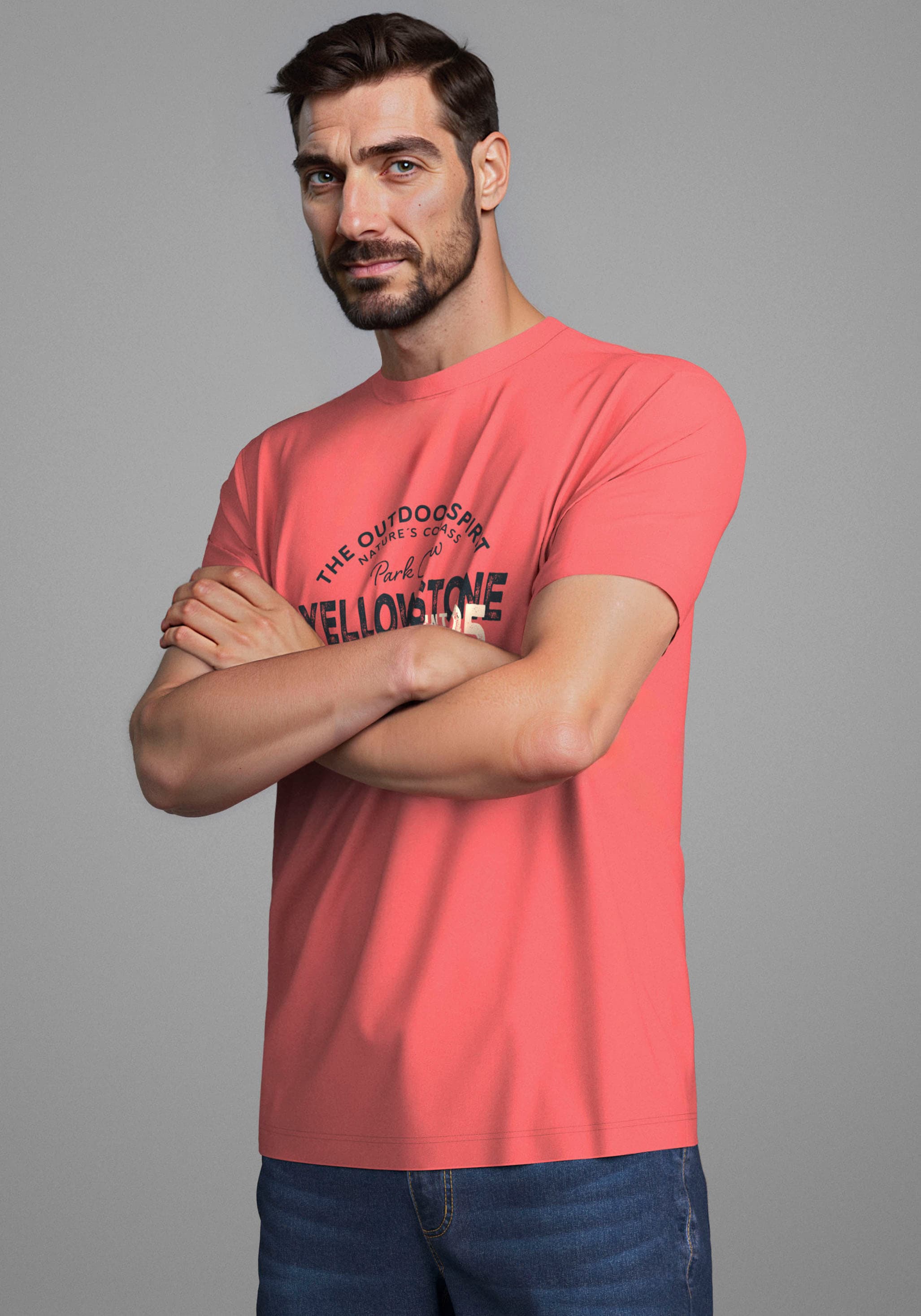 Man's World Rundhalsshirt »Neue Kollektion!«, mit Print