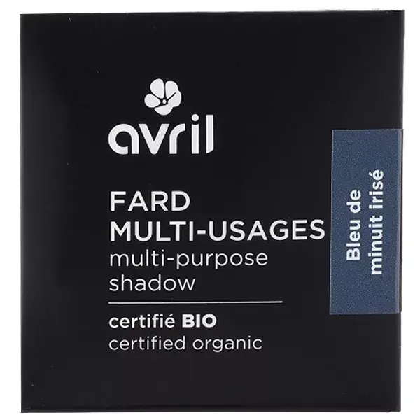 Sombra para olhos multiuso Avril Eyes, azul meia-noite iridescente, orgânica, 2,5g