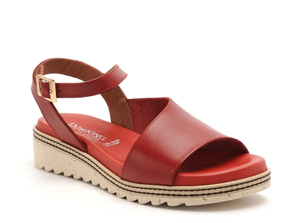 Dorking nu pieds plats femme espe d8771 rouge