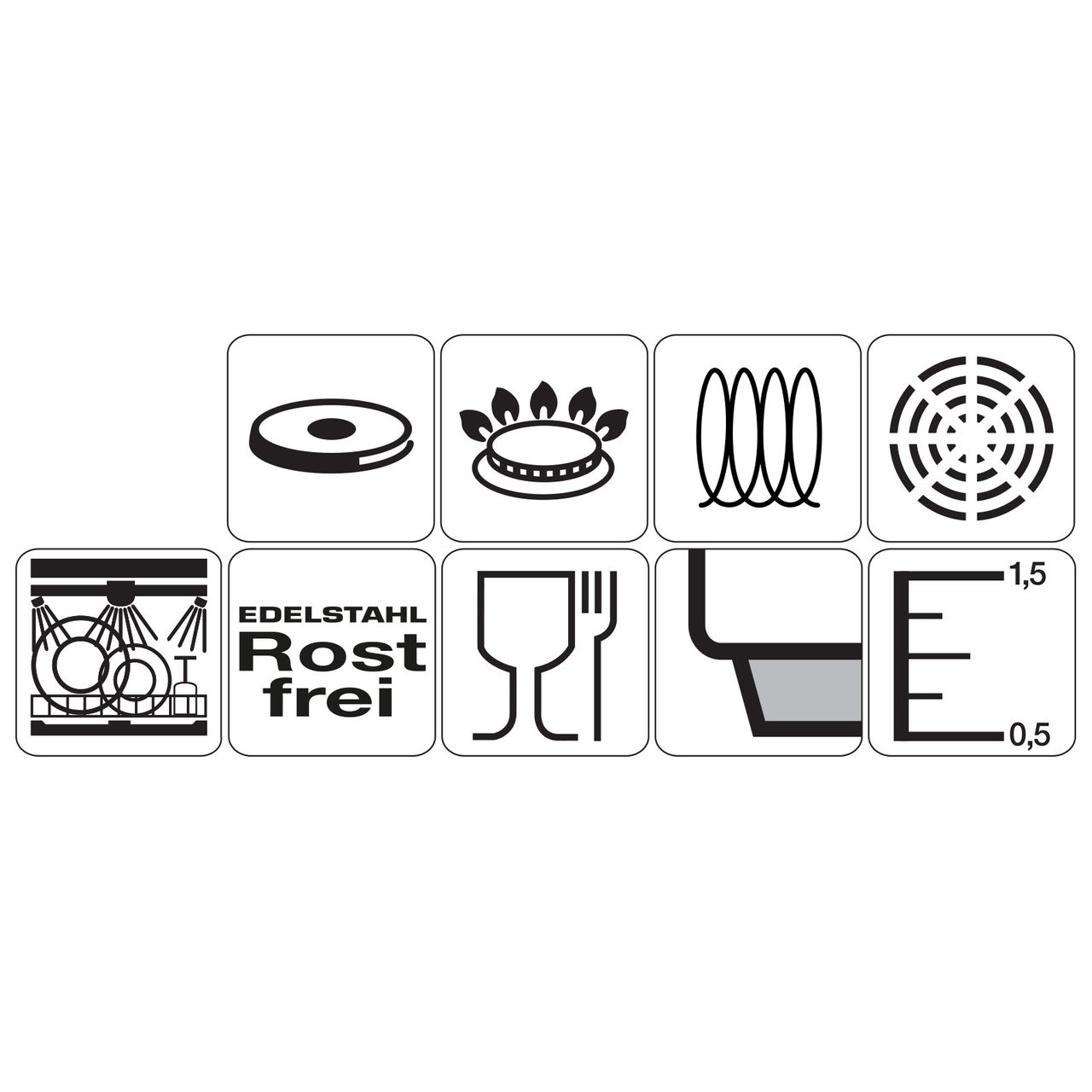 SSW Kitchen Q Profi Star Kochtopf mit Deckel,Edelstahl, Ø 24 cm, 6,1 l