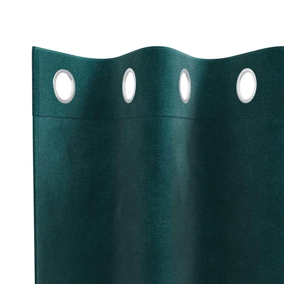 vidaXL Gordijnen met ringen - Donkergroen - 140x225 cm - Fluweel - 2 Stuks