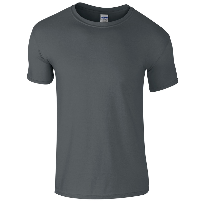 Camiseta básica de manga curta macia, 100% algodão grosso, Gildan