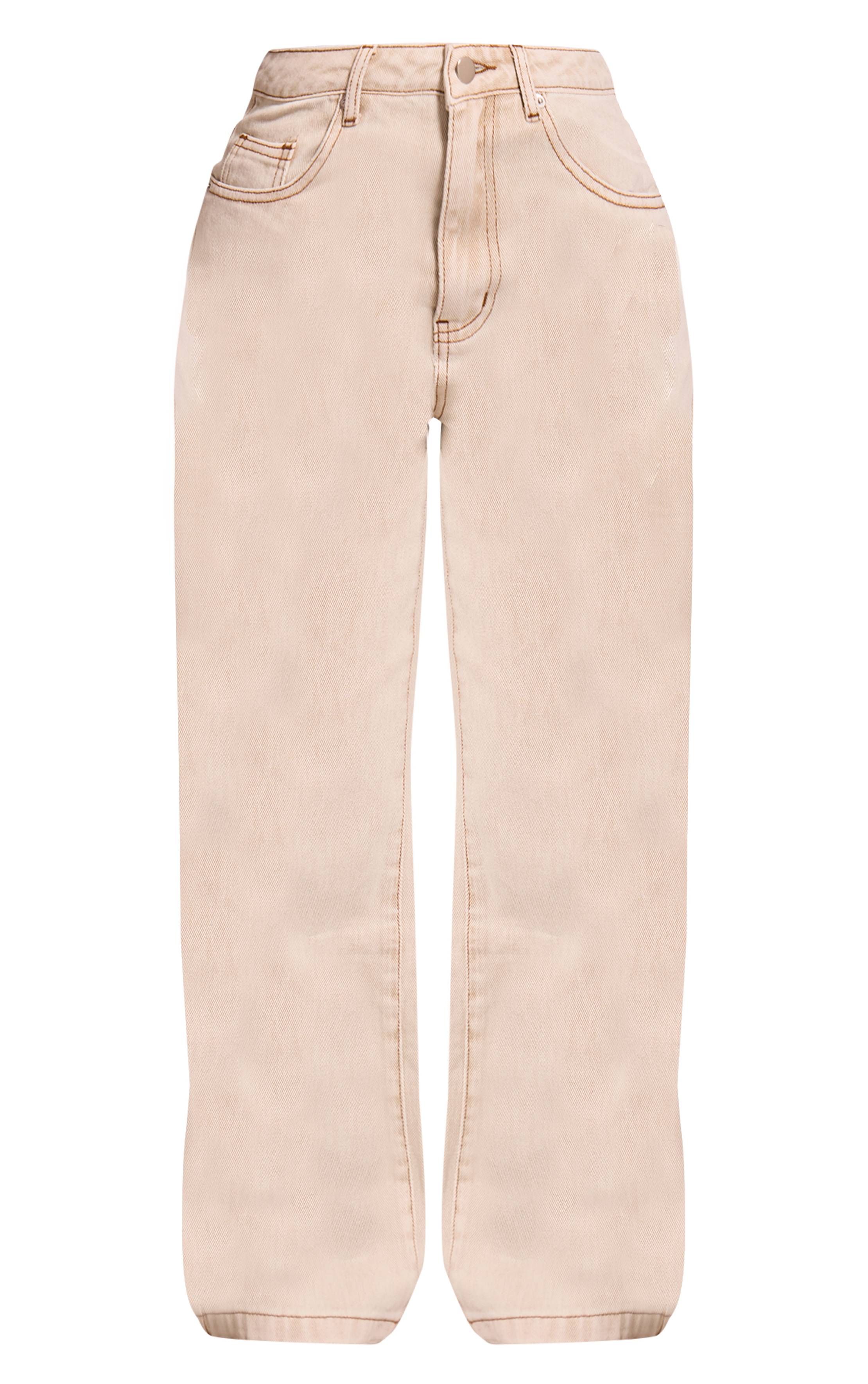 Washed Stone Jean Droit Délavage Vintage Petite Taille