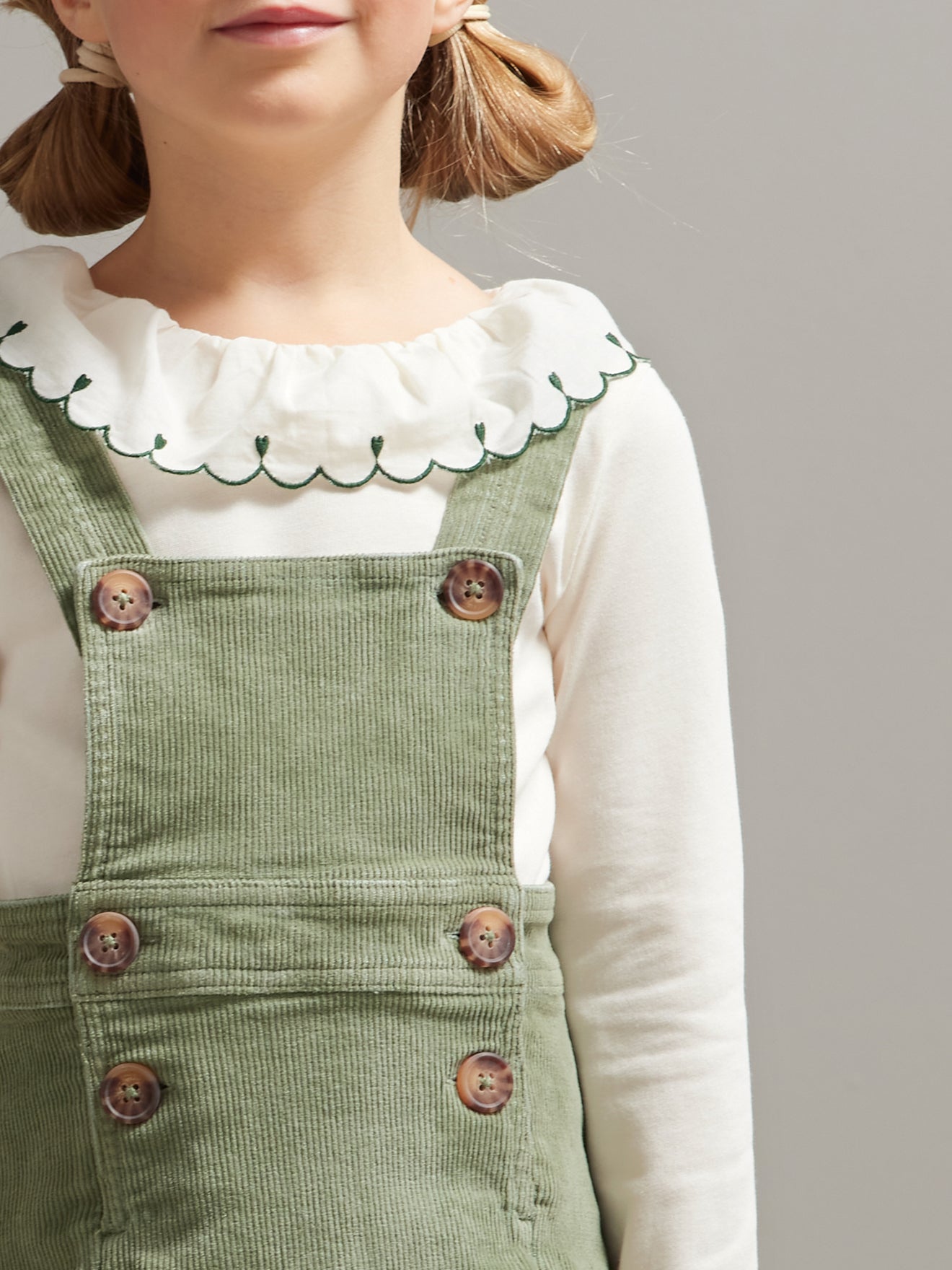 Robe-salopette Fille en velours