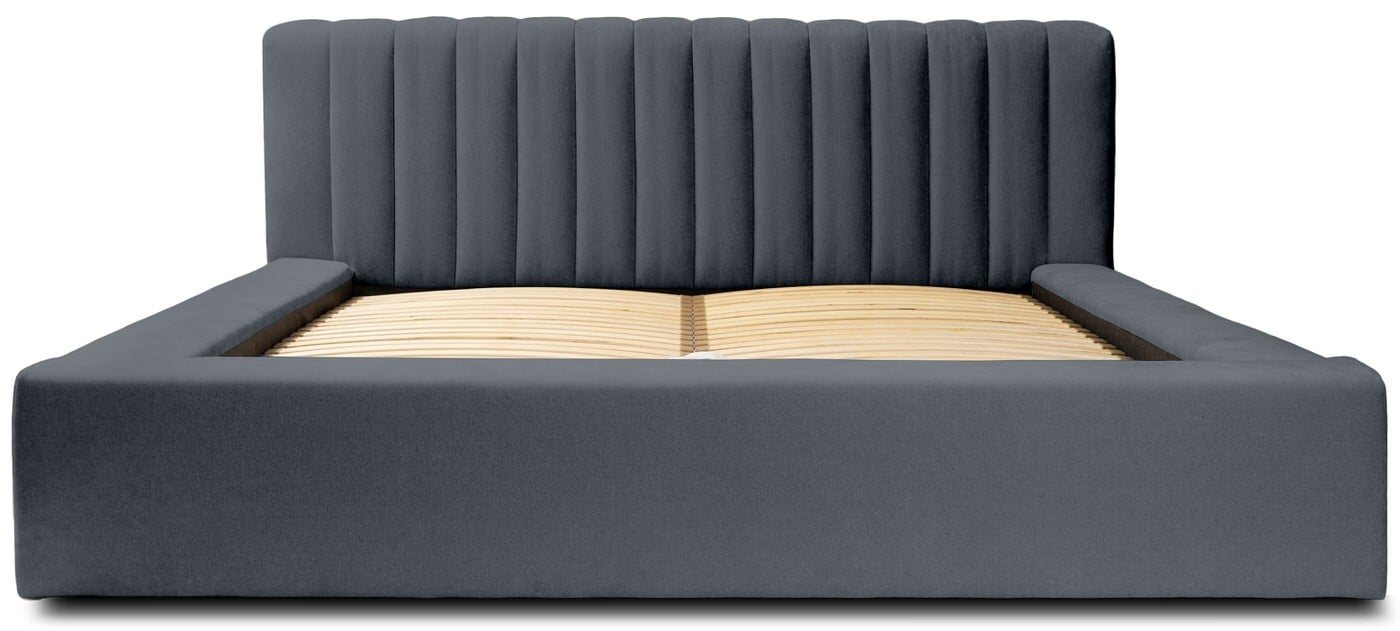 Trae Mobler Como 160 x 200 cm Gestoffeerd Bed Donkerblauw