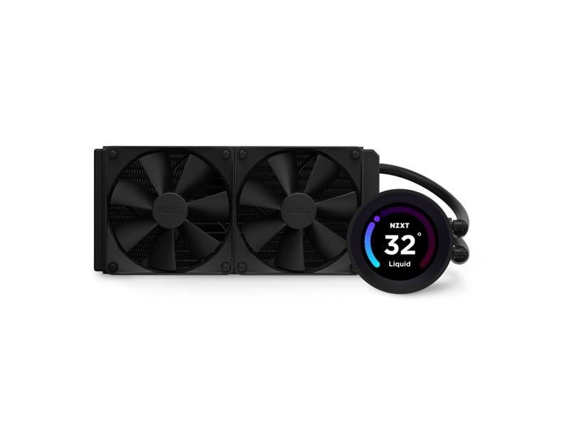 NZXT Wasserkühlung Kraken Elite 240 Schwarz Wasserkühler für Intel und AMD Prozessorsockel mit LCD-Anzeige