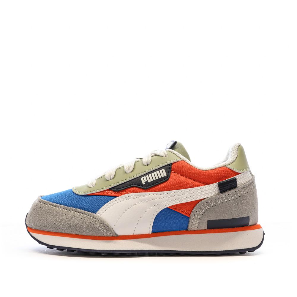 Puma Baskets Orange/Gris Garçon Puma Future Rider Play On