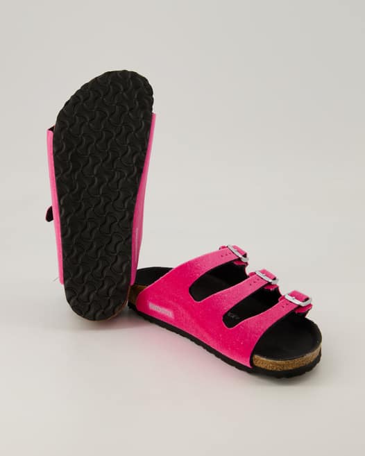 Birkenstock Florida Kids Vegan Pantoletten in Pink