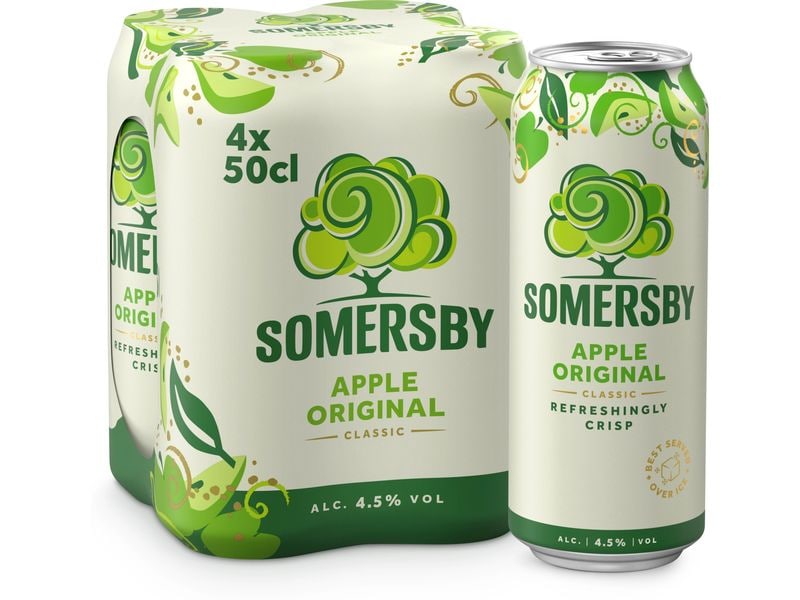 Somersby Apple Original Cider 4 x 0.5 l Spritziger Cider mit fruchtigem Apfelaroma