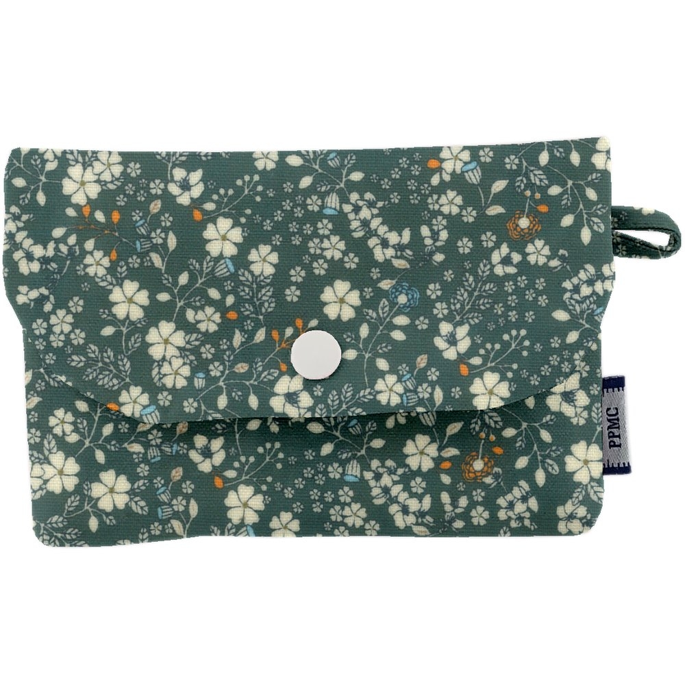 Pochette Savon Fleuri Kaki
