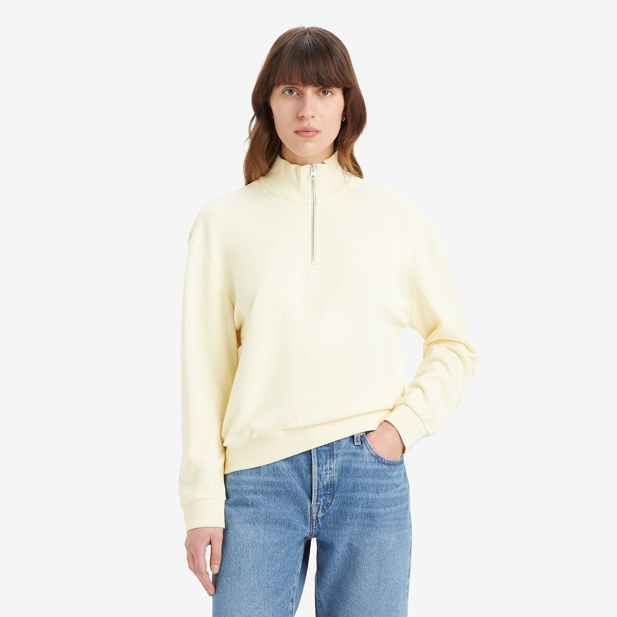 Suéter LEVI'S com gola alta e zíper.