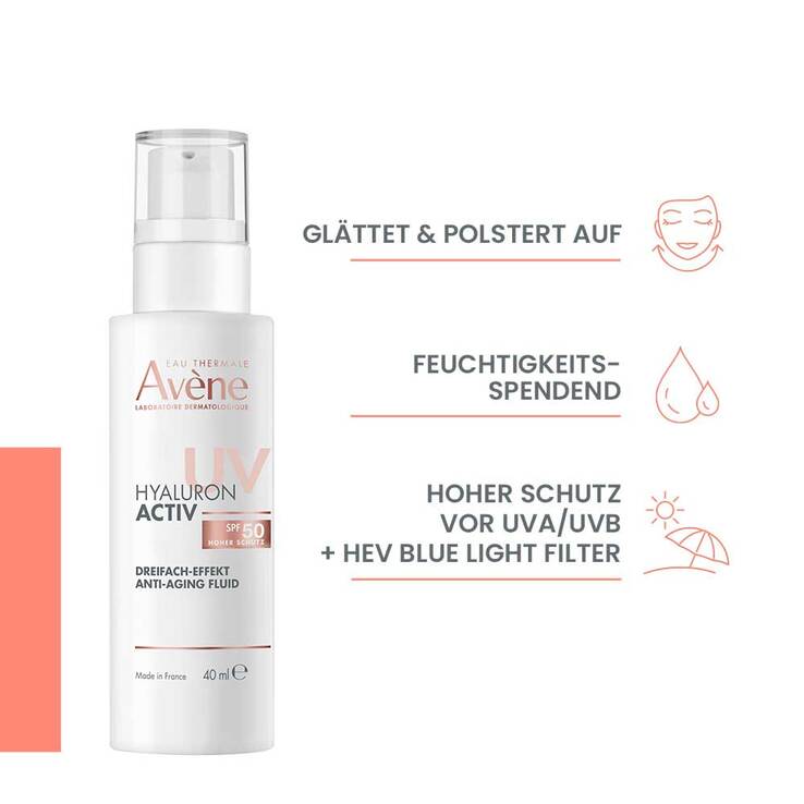 Avene Hyaluron Activ Anti-Age Fluid UV SPF 50, 40 ml