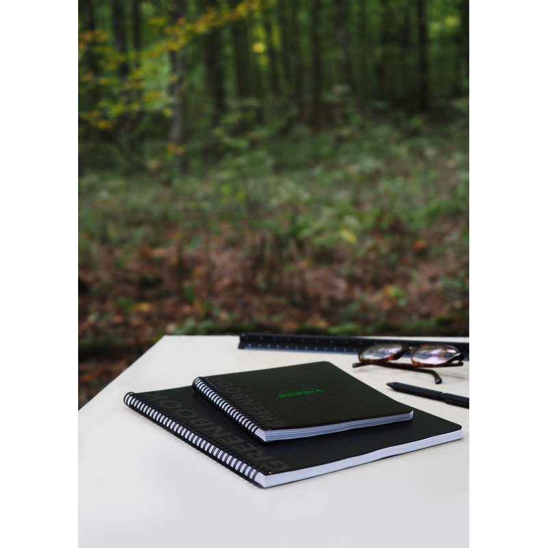 Cahier spirale Rhodia GreenBook A5+ 16 x 21 cm - ligné - 160 pages