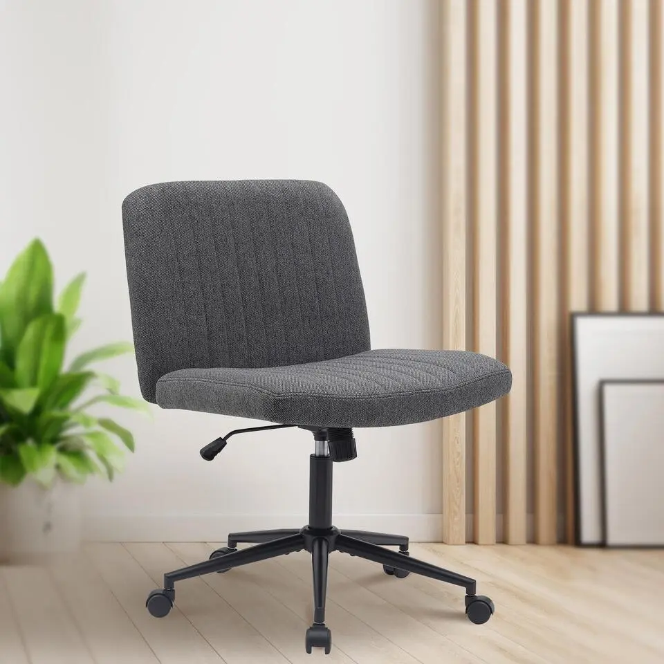 CLP Bureaustoel Kingman zwart Frame - Stof - donkergrijs