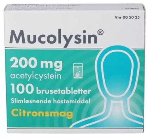 Mucolysin 200mg Citron - 100 brusetabletter