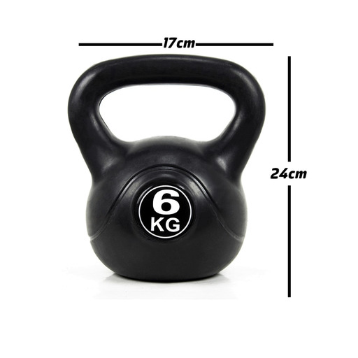 Kettlebell de 6kg com revestimento de vinil