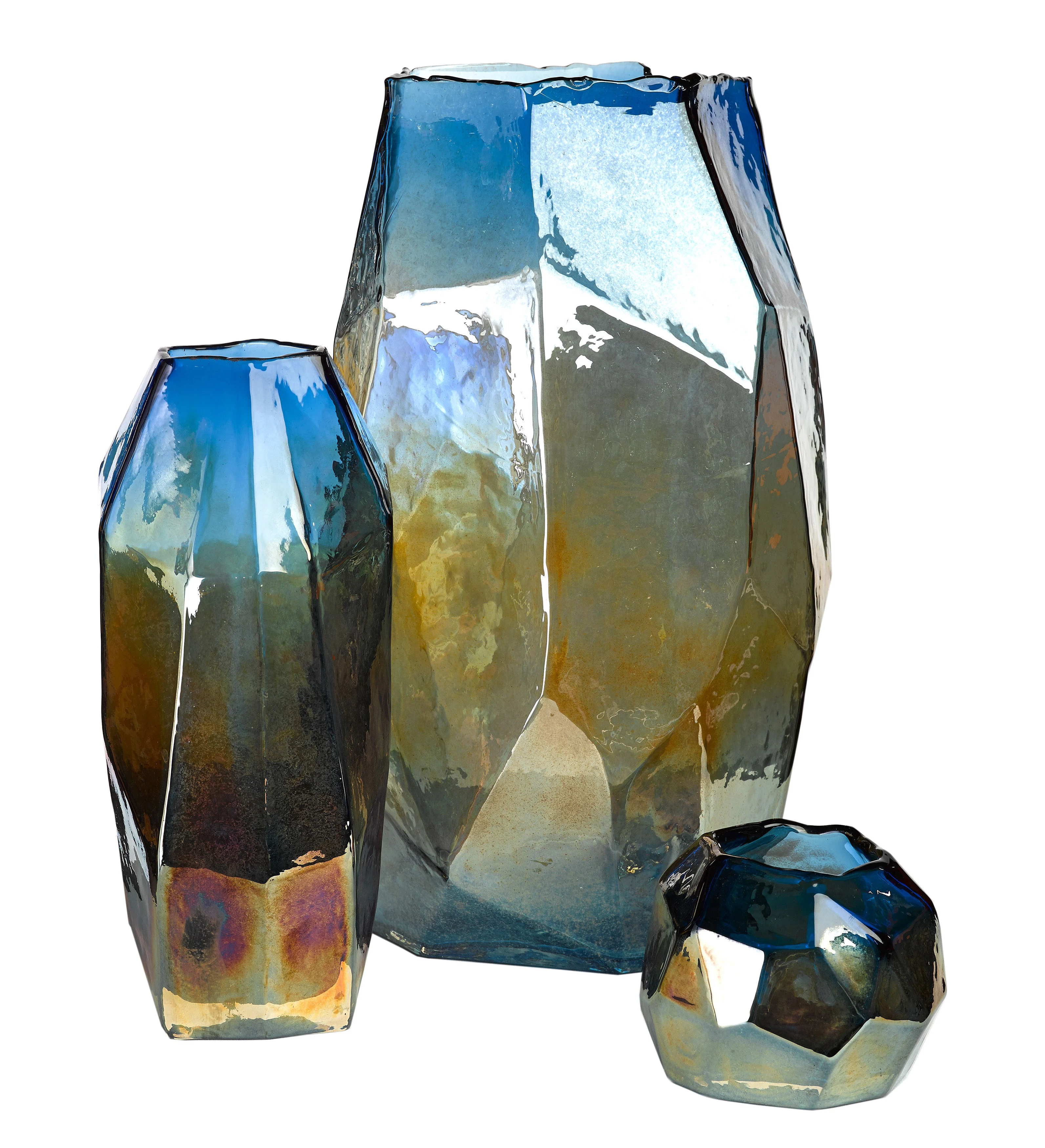GRAPHIC LUSTER - Photophore verre | Bleu