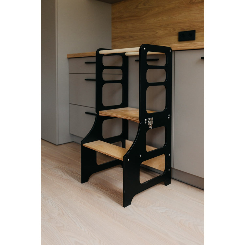 Køb Duck Woodworks Foldbart Læringstårn Black