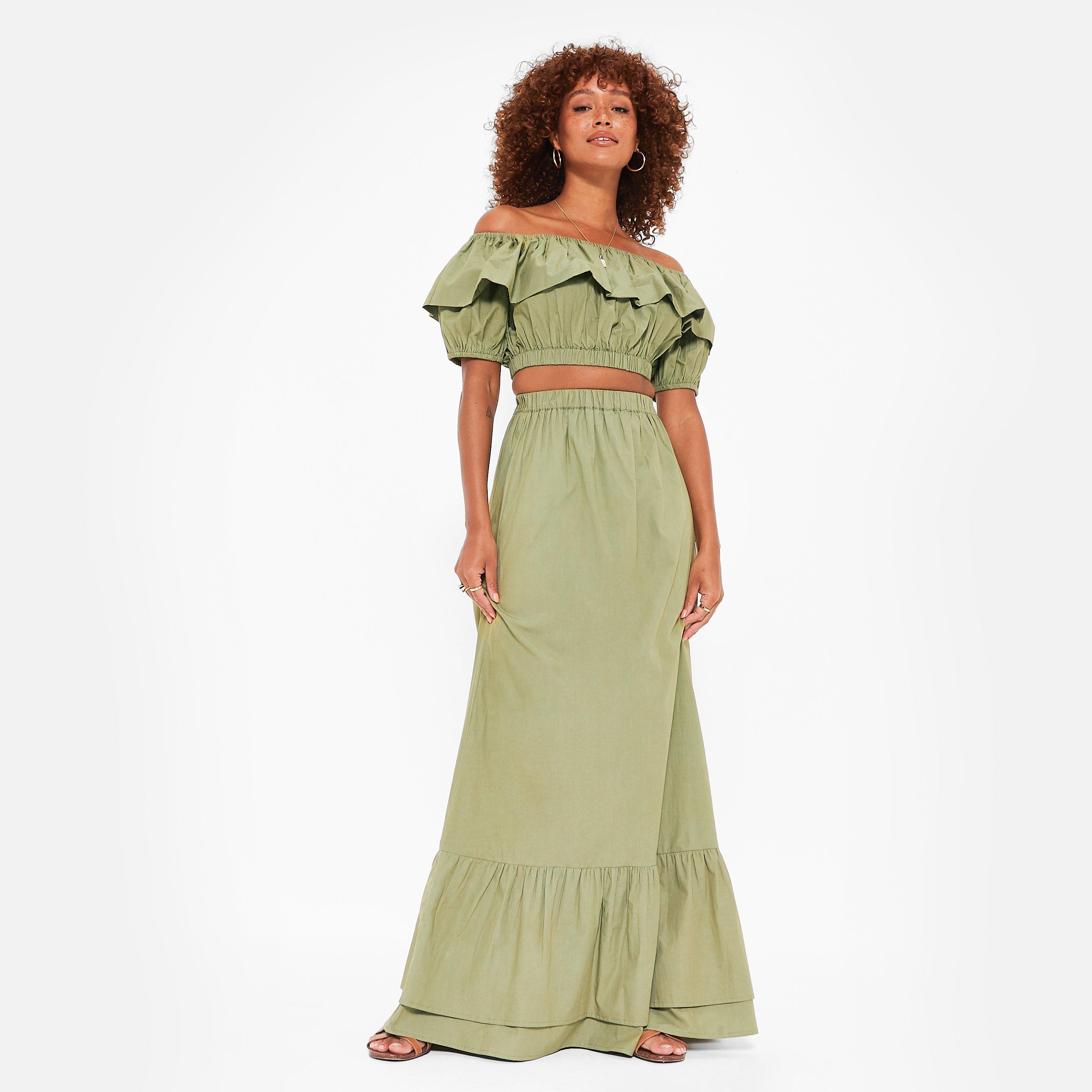 I Saw It First ISAWITFIRST Frill Hem Maxi Skirt Co Ord