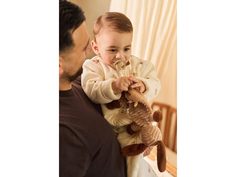 Jollein Baby-Ganzjahresschlafsack Animal Friends 90 cm Gefütterter Schlafsack mit abnehmbaren Ärmeln