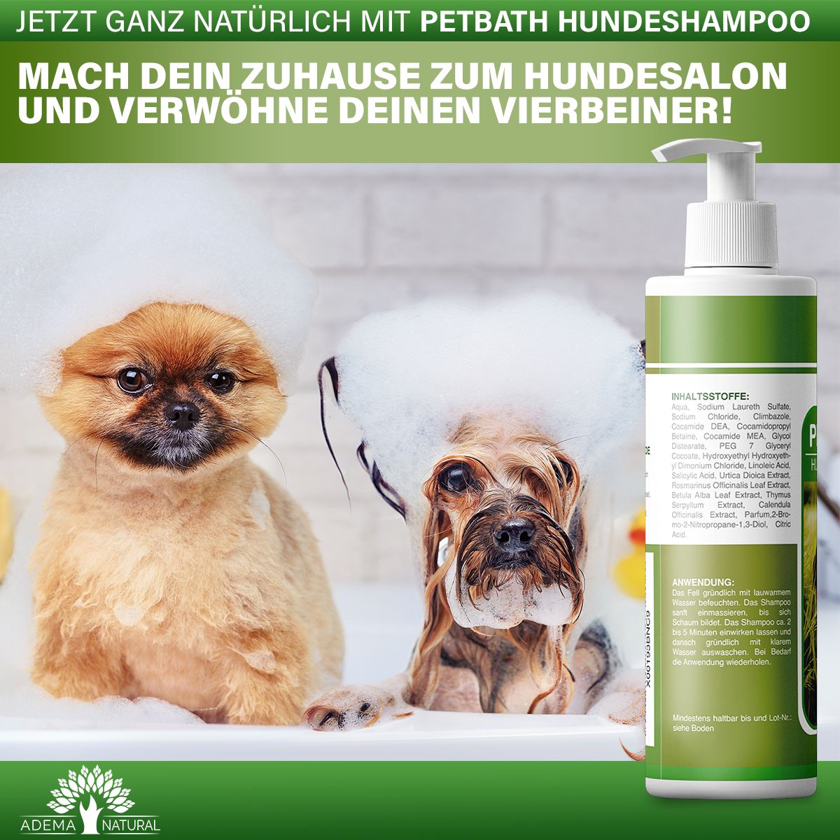 Adema Natural® | Petbath | gegen Fellgeruch & Milben