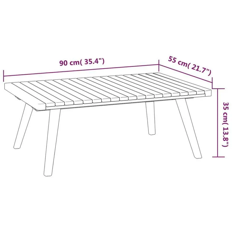 vidaXL - Loungeset - Bruin - Acaciahout