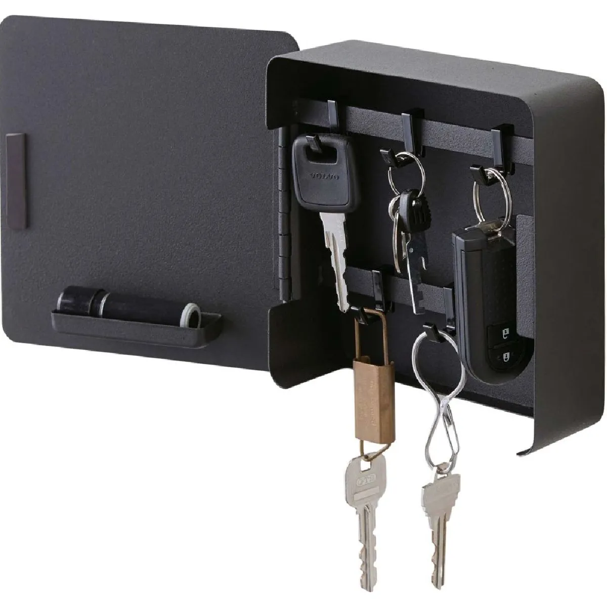 YAMAZAKI Boîte à Clés Magnétique - Rin Key Box Noir
