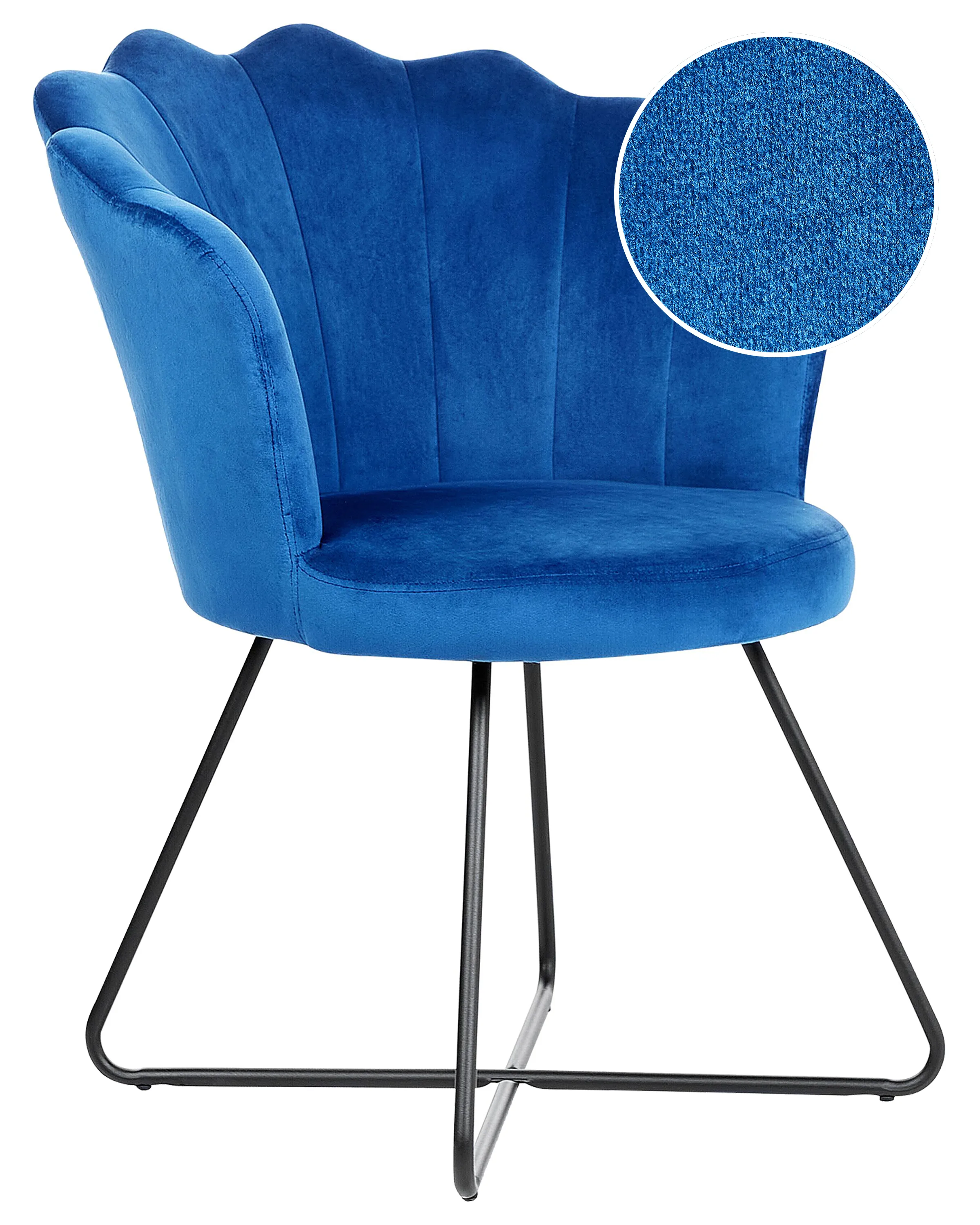 Fauteuil LOVELOCK Fluweel Marineblauw