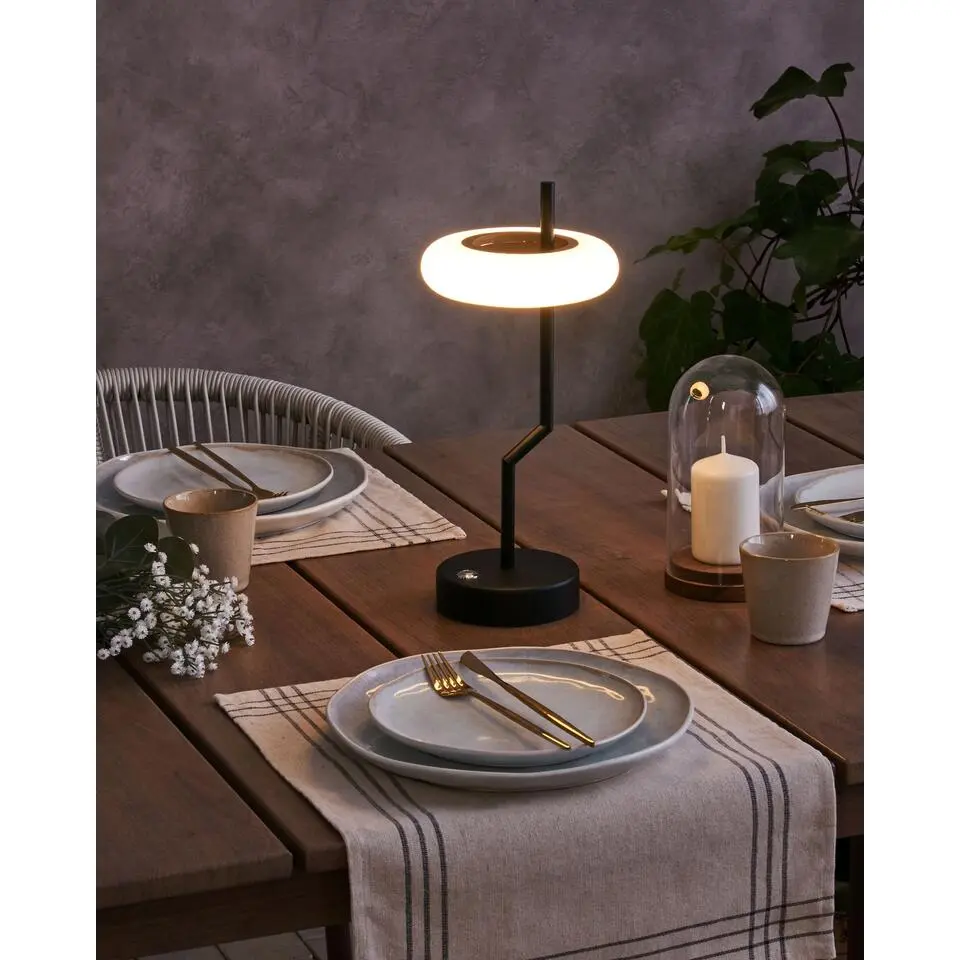 ALVIELA - Tafellamp - Zwart - Aluminium/IJzer