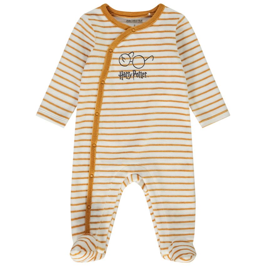 Dors-bien rayé Harry Potter Warner pour bébé garçon avec ouvertures différentes selon l'âge - Ecru