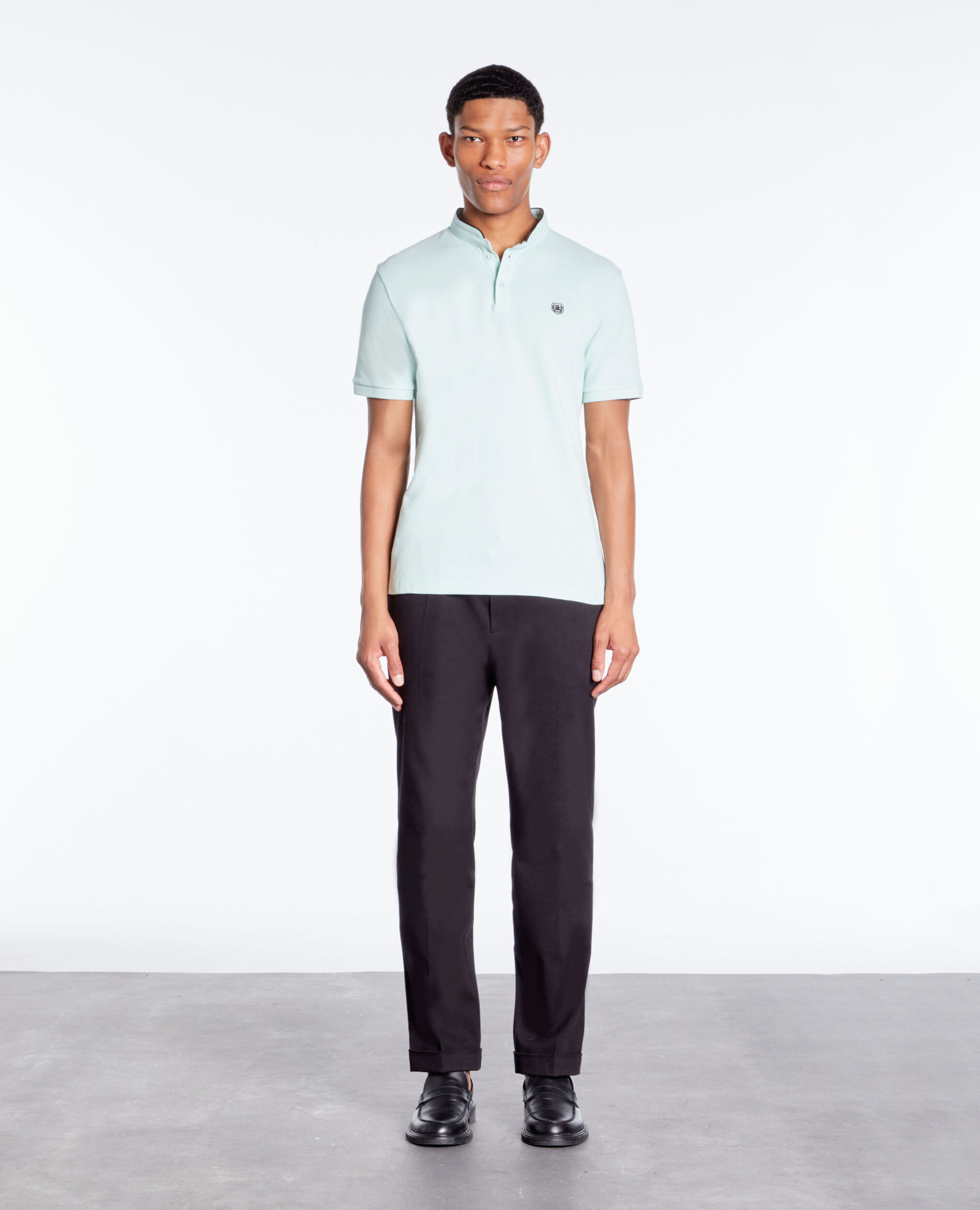 Polo vert en coton