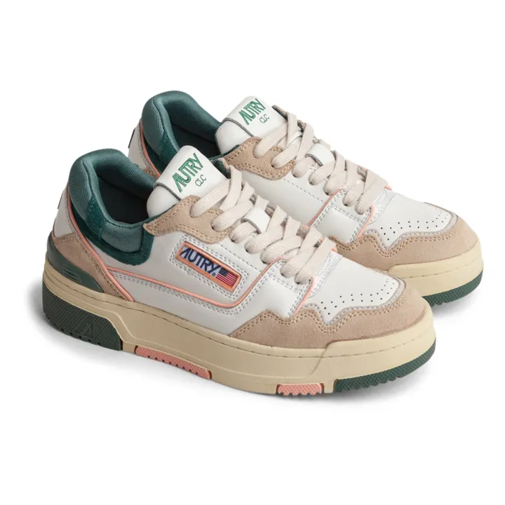 Autry Baskets CLC Low Cuir Bicolore | Vert foncé