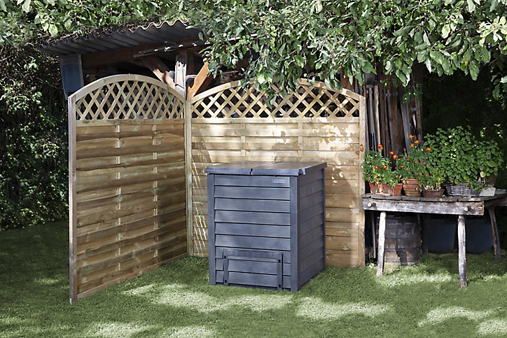 Composteur Garantia Thermo-Wood brun 400L