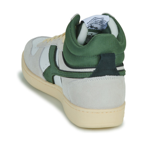 Diadora - MAGIC BASKET DEMI CUT SUEDE LEATHER - Blanc / Vert