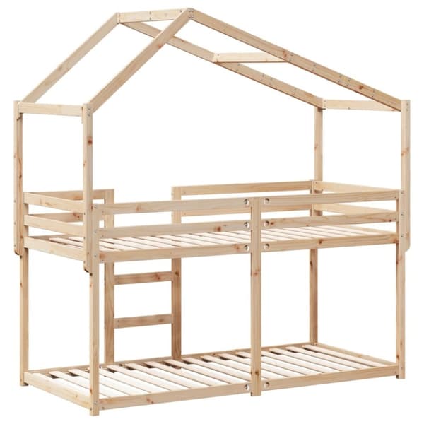 vidaXL Køyeseng uten madrass 90x200 cm heltre furu
