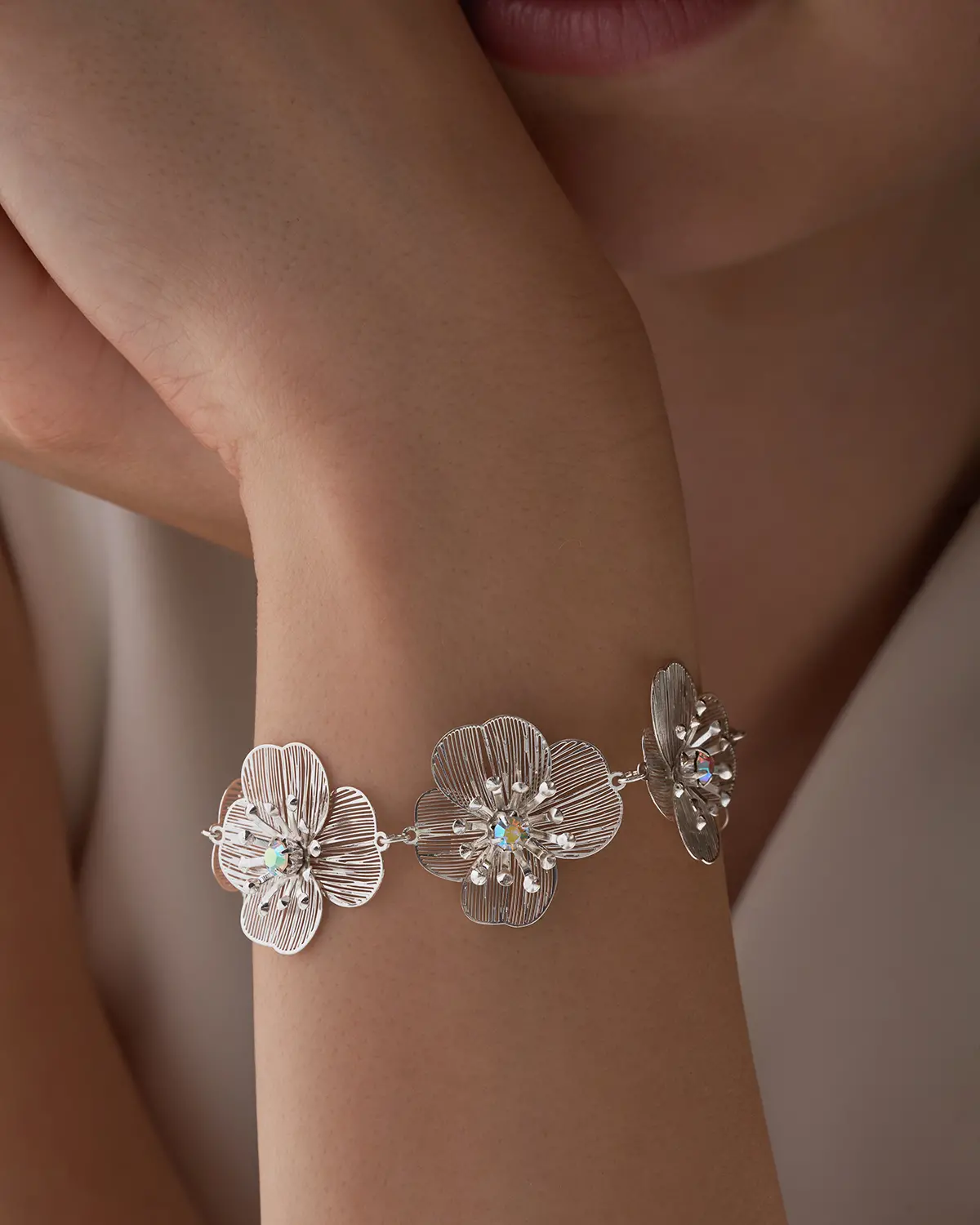 Armband - Silver Petal