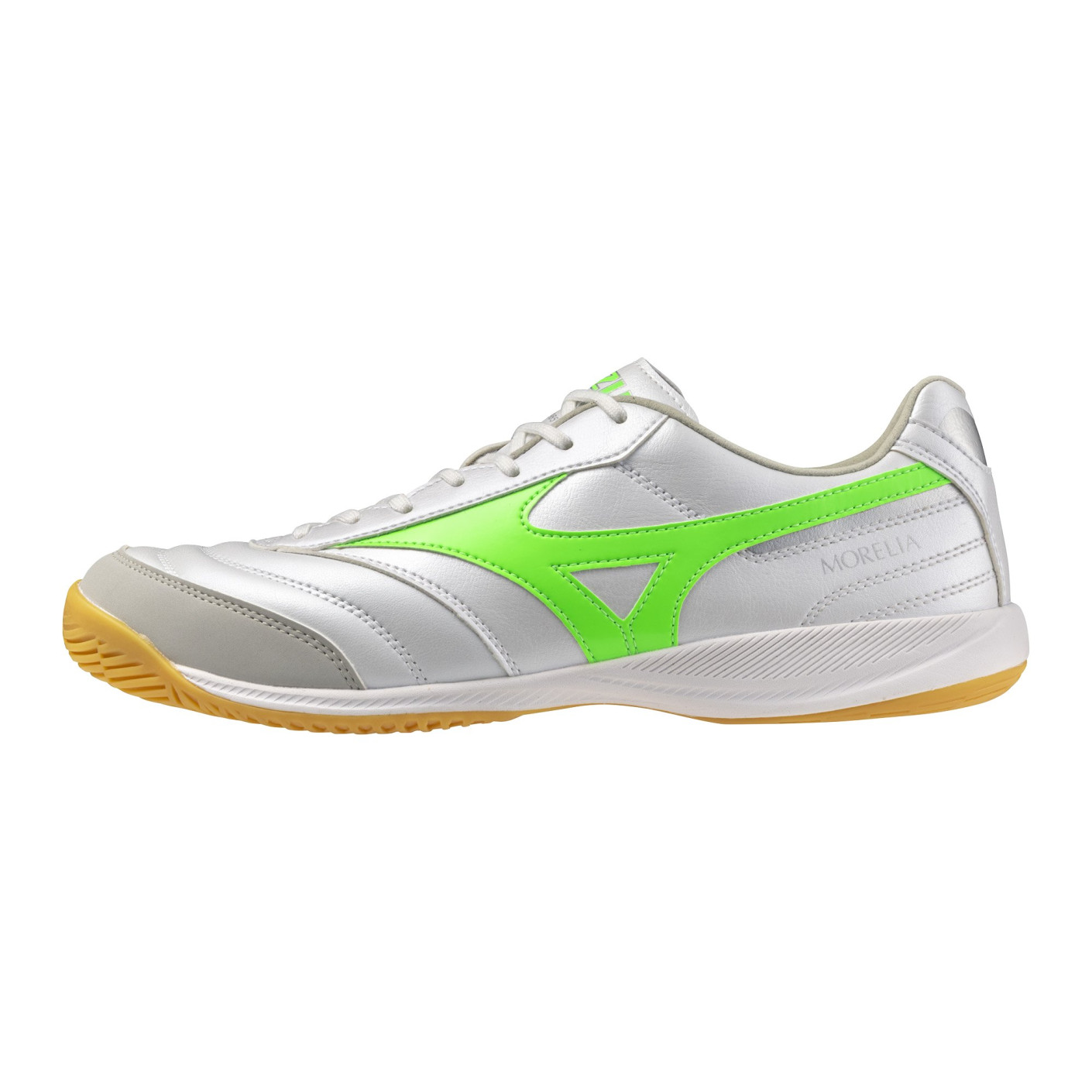 Mizuno Morelia Sala Pro Zaalvoetbalschoenen (IN) Zilver Felgroen