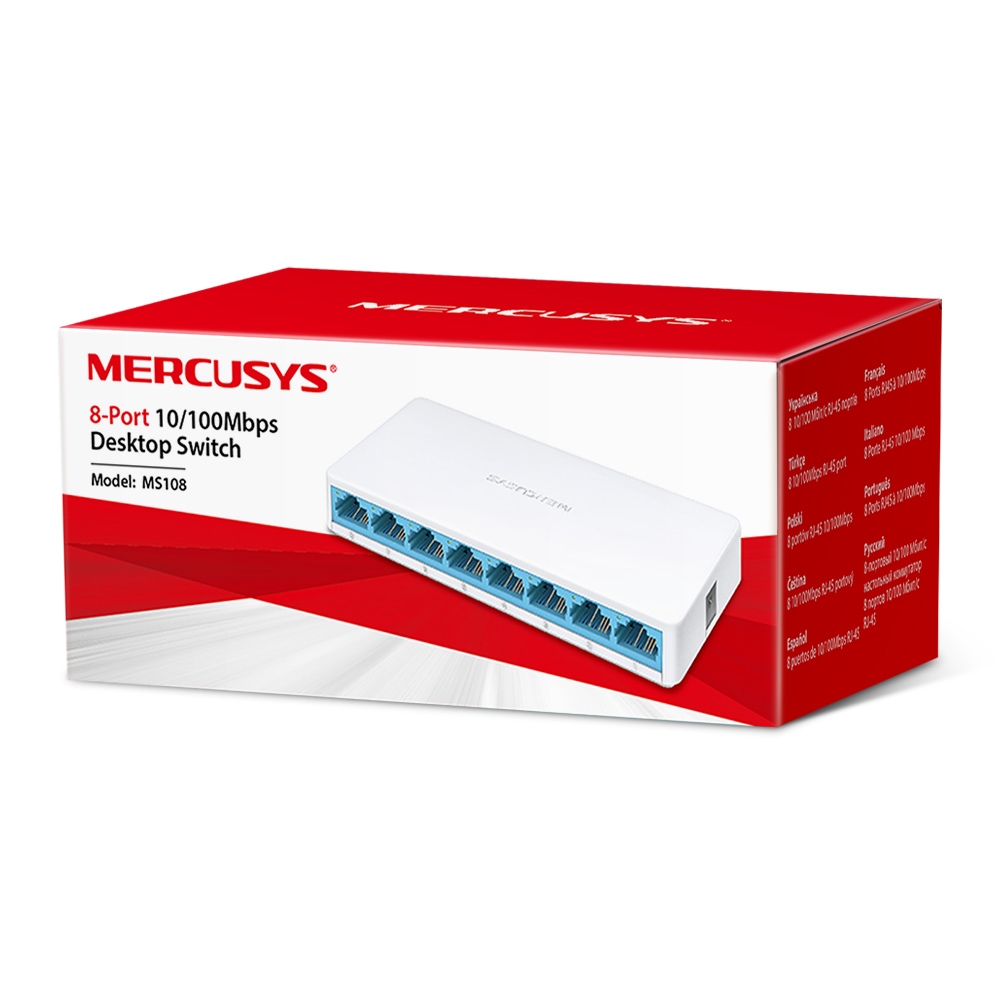 SWITCH MERCUSYS MS108 8-PORT 100MBPS