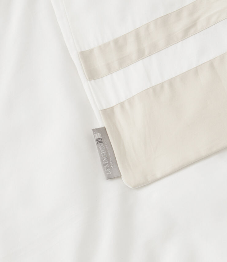 Lexington Hotel Sateen White/Light Sand Contrast Duvet Cover White/light sand