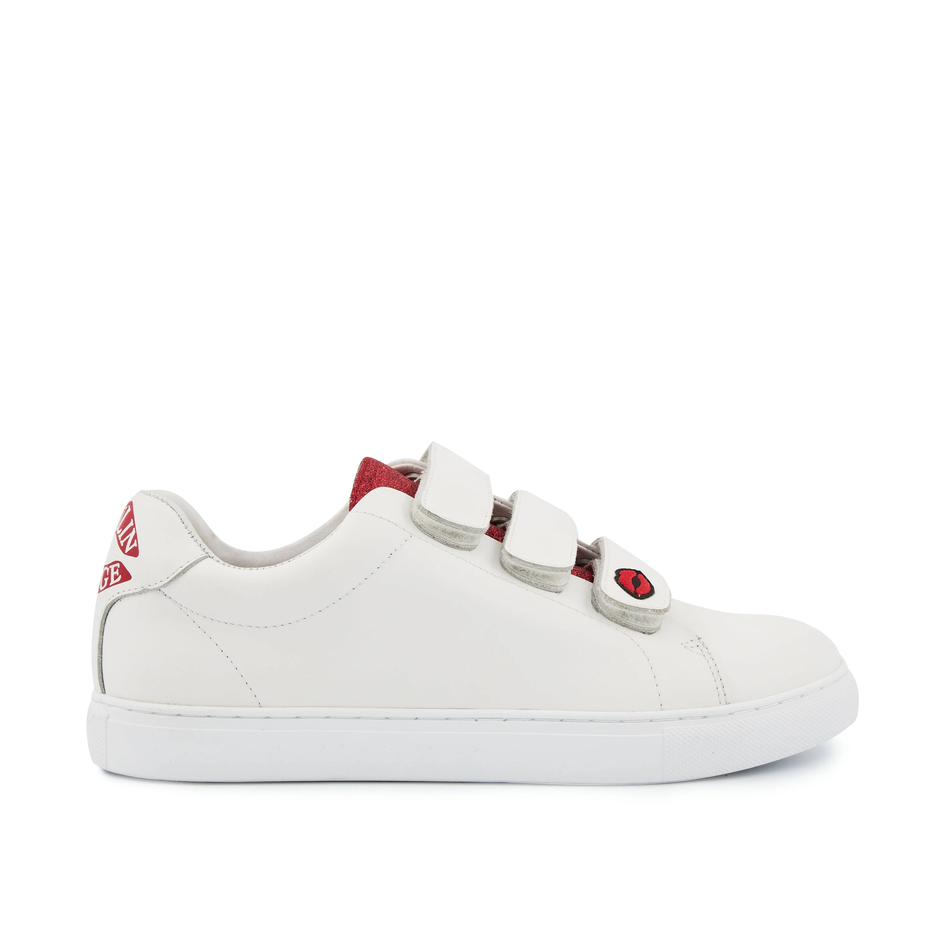 EDITH MOULIN BACK LIPS - Sneakers en cuir | Blanc