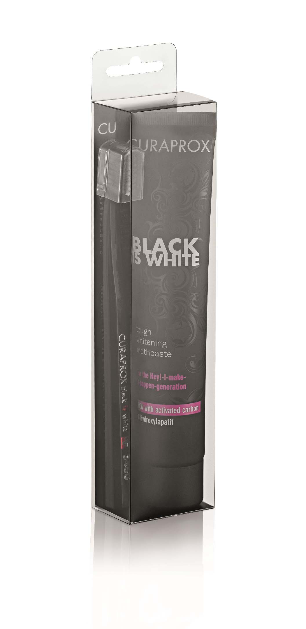 CURAPROX Set Black is white Zahnpasta 90ml<br>1 Stück, + CS5460 Zahnbürste