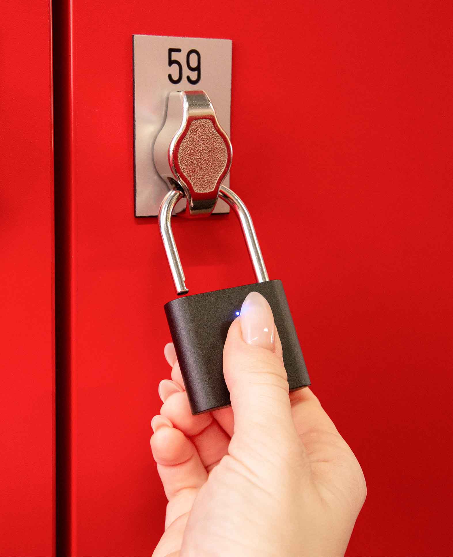 360° Fingerabdruck Sicherheitsschloss mit USB-C / IPX7 - Schwarz