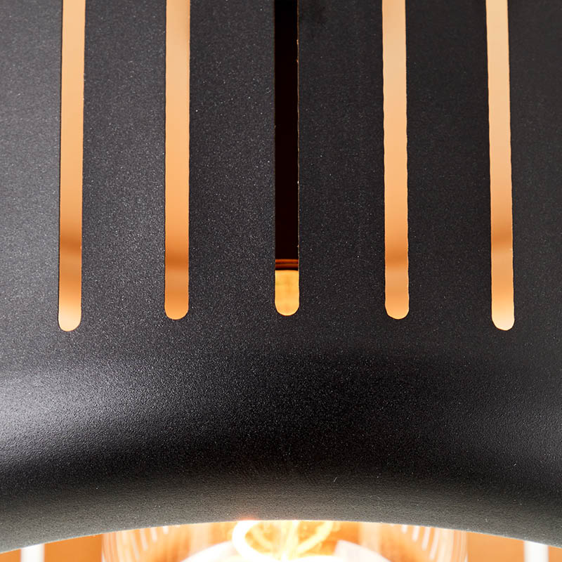 THIJS PLAFONDLAMP Ø38CM ZWART/GOUD, EXCL. E27 LICHTBRON