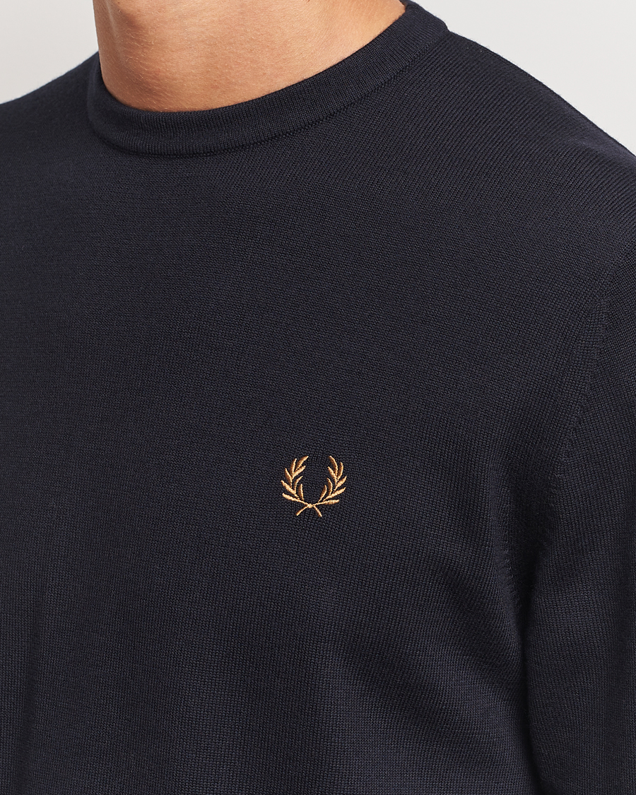 Fred Perry Classic Crew Neck Jumper Navy