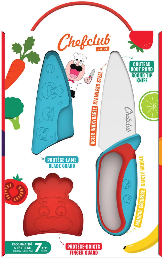CHEFCLUB KIDS - COUTEAU DU CHEF BLEU ET ROUGE